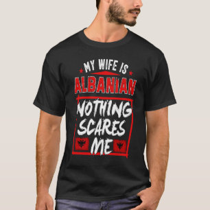 Camiseta Minha Esposa É Albanesa Patrimônio Da Albânia Band