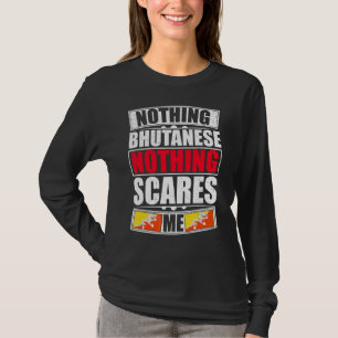 Camiseta Minha Esposa É Butão Nada Me Assusta Bandeira Do B