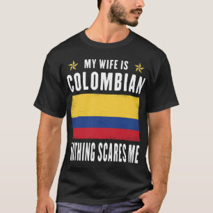 Camiseta Minha esposa é colombiana, nada me assusta