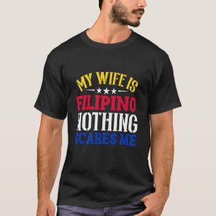 Camiseta Minha esposa é filipina República das Filipinas Ro