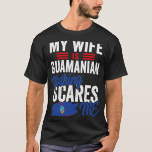 Camiseta Minha Esposa É Guamanense Heritage Roots Flag Souv