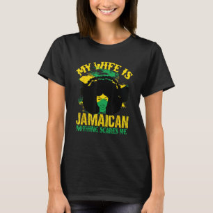 Camiseta Minha Esposa É Jamaicana Jamaica Herança Orgulhosa