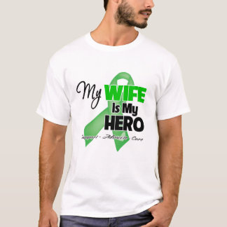 Camiseta Minha esposa é meu herói - câncer de rim