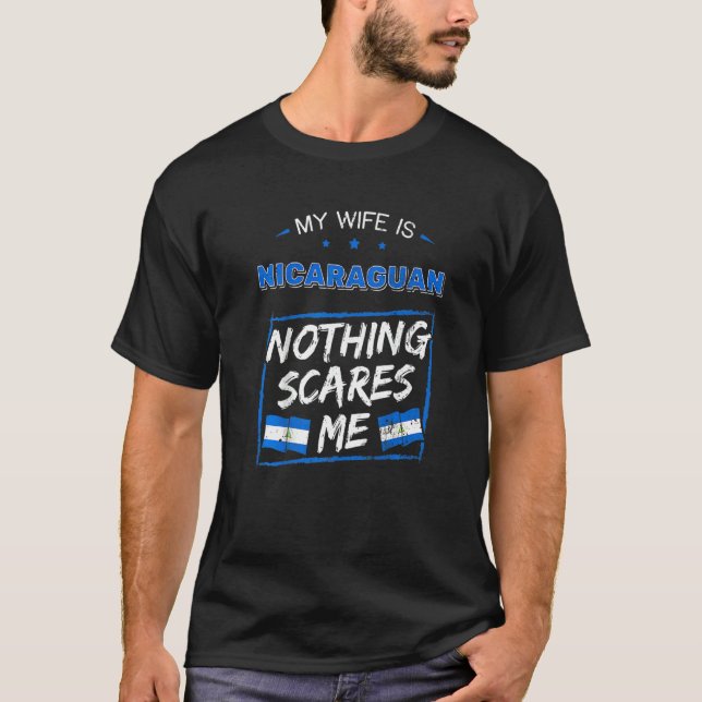 Camiseta Minha Esposa É Nicarágua Patrimônio Da Nicarágua R (Frente)