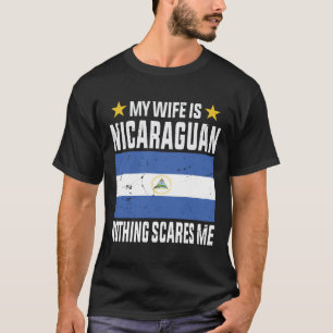 Camiseta Minha esposa é nicaraguense, nada me assusta