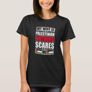 Camiseta Minha Esposa É Palestina Nada Me Assusta Palestina