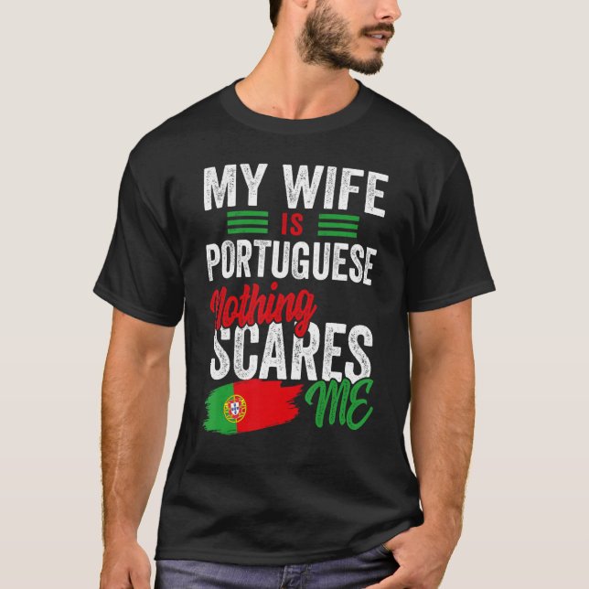 Camiseta Minha Esposa É Pavilhão do Patrimônio Português (Frente)