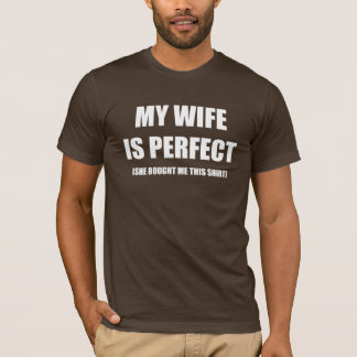 CAMISETA MINHA ESPOSA É PERFEITA