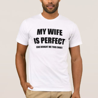 CAMISETA MINHA ESPOSA É PERFEITA