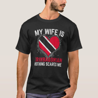 Camiseta Minha Esposa É Trinbagónia Nada Me Assusta Tobago