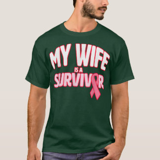 Camiseta Minha Esposa É Uma Consciência De Cancer De Sobrev