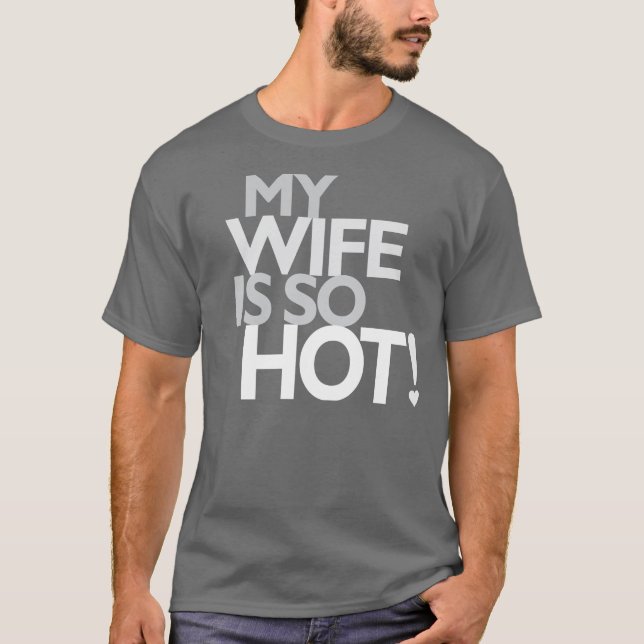 Camiseta Minha esposa está quente (Frente)