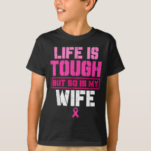 Camiseta Minha esposa forte sobrevivente da conscientização
