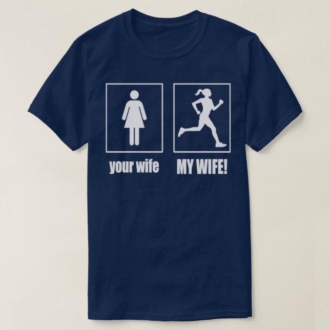 Camiseta minha esposa fugitiva (Frente do Design)