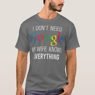 Camiseta Minha Esposa Sabe Tudo Engraçado Pai De Marido