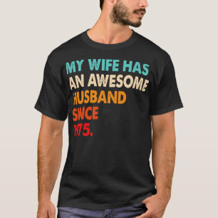 Camiseta Minha esposa tem um Hus incrível desde 1975 o casa