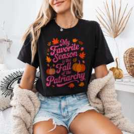 Camiseta Minha Estação Favorita é a Queda do Patriarcado