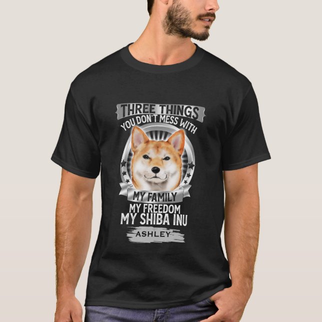Camiseta Minha Família Meu Cachorro De Amor Shiba Inu (Frente)