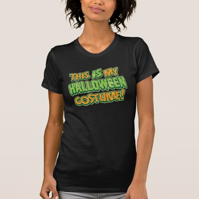 Camiseta Minha fantasia de Halloween Meninas T-Shirt Básica (Frente)