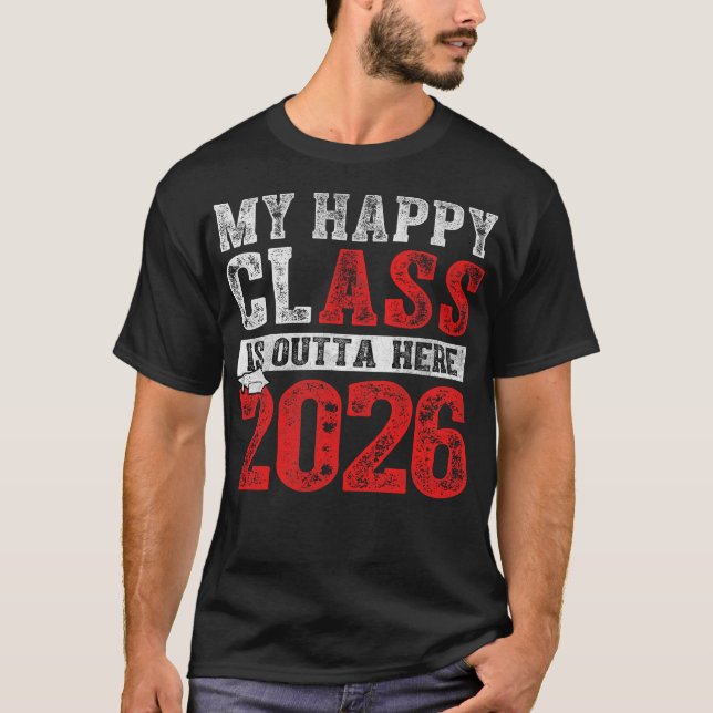 Camiseta Minha Feliz Classe Está Lá Fora Da Graduação Do Ma (Frente)
