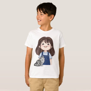 Camiseta Minha filha Cat feliz aniversário para a mãe : T-S