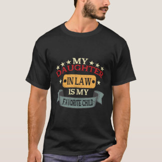 Camiseta Minha Filha De Direito É Meu Pai Filho Favorito Em