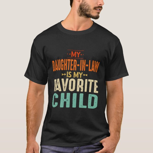 Camiseta Minha Filha De Direito É Meu Pai Filho Favorito Em (Frente)