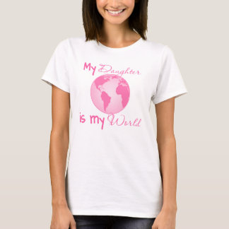 Camiseta Minha filha é meu T do mundo - rosa