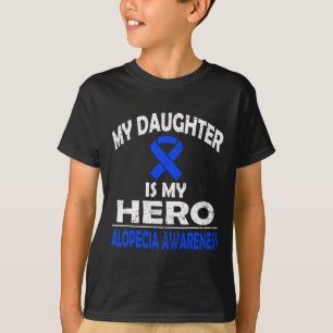 Camiseta Minha filha é minha heroína Alopecia Consciência