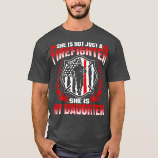 Camiseta Minha Filha É Um Bombeiro Herói Orgulhoso Fogo Mãe