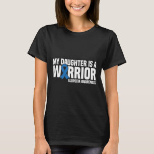 Camiseta Minha filha é um guerreiro Blue Ribbon Alopecia Aw