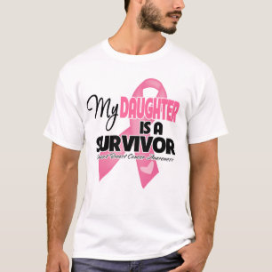 Camiseta Minha filha é um sobrevivente - cancro da mama