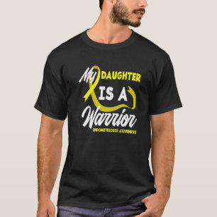 Camiseta Minha Filha Guerreira Amarelo Endometriose