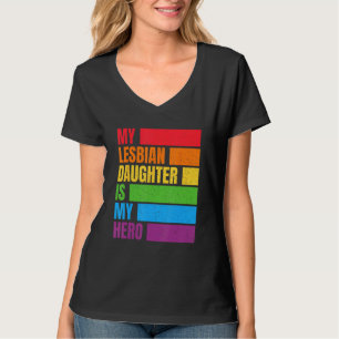 Camiseta Minha Filha Lésbica É Meu Herói Orgulho LGBT Homen