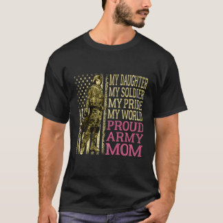 Camiseta Minha Filha Meu Soldado Herói Orgulho Miloría Mãe 