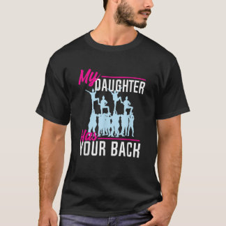 Camiseta Minha Filha Tem Sua Mamãe De Cheerleader De Trás D