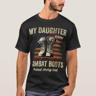 Camiseta Minha Filha Veste Combate Boots Orgulhosos Pais do