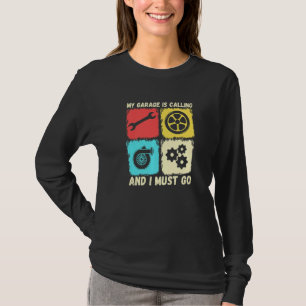 Camiseta Minha Garagem Está Ligando E Preciso Ir Carro vint