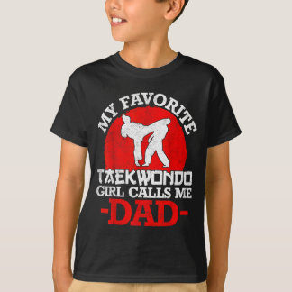 Camiseta Minha Garota Favorita de Taekwondo Me Chama de Pai