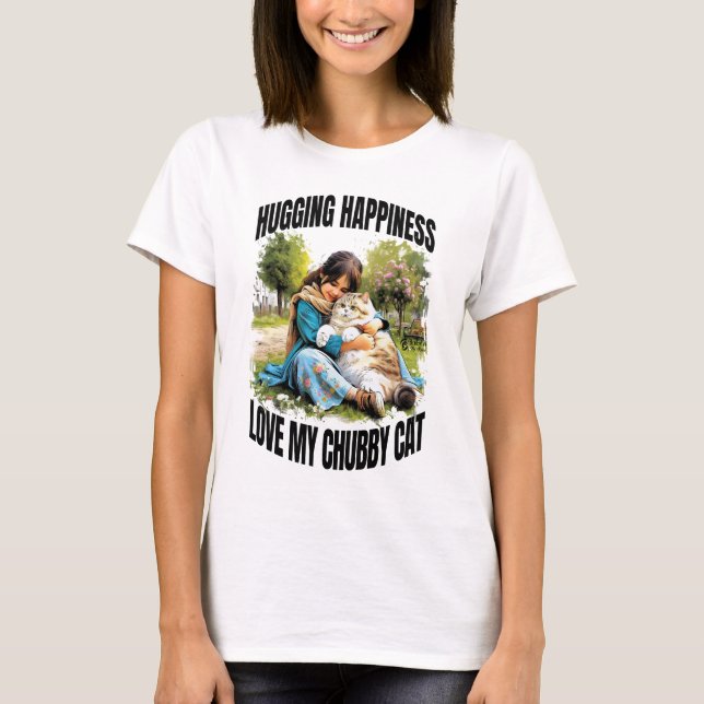 Camiseta Minha Gata Chubby Mulher Branca (Frente)