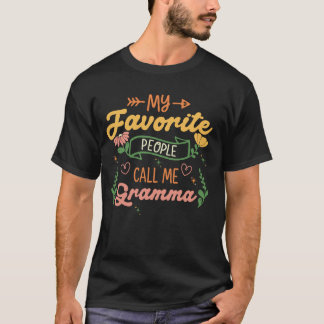 Camiseta Minha Gente Favorita Me Chama de Vovó Floral no Di