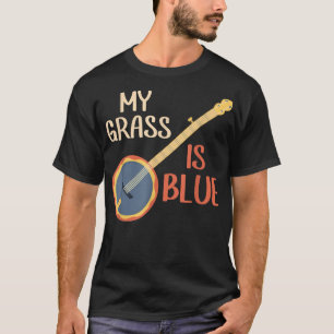 Camiseta Minha Grama É O Blue Bluegrass Music Banjo