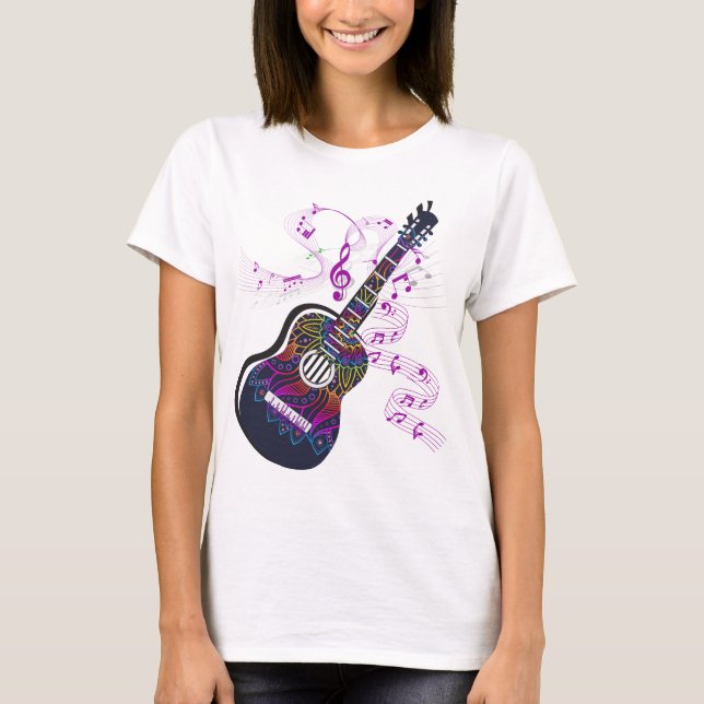 Camiseta Minha guitarra é minha música (Frente)