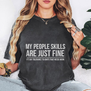 Camiseta Minha Habilidade Social Está Bem Citação Engraçada