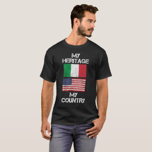 Camiseta Minha herança meu t-shirt americano italiano do