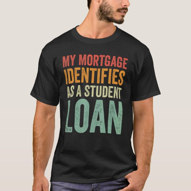 Camiseta Minha Hipoteca Identifica-Se Como Um Groovy De Emp (Frente)