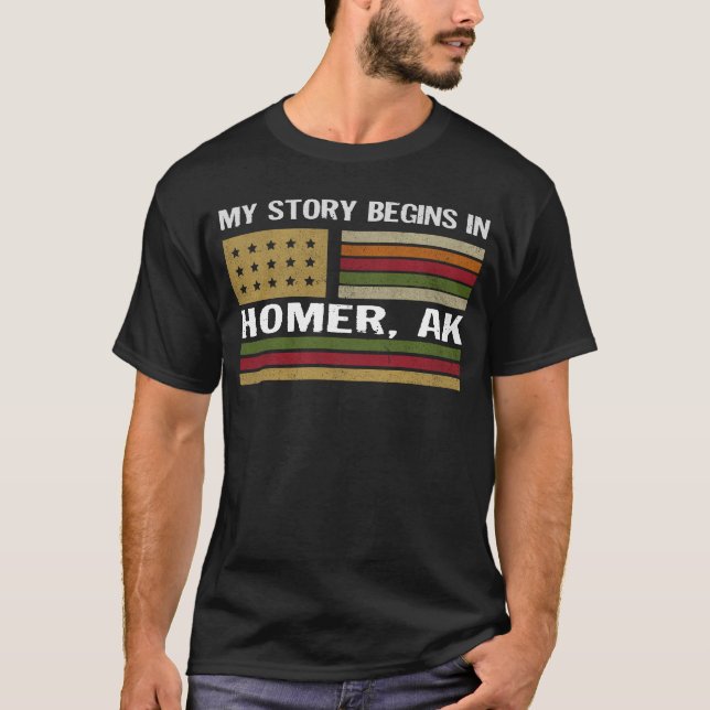 Camiseta Minha história começa no HOMER AK (Frente)