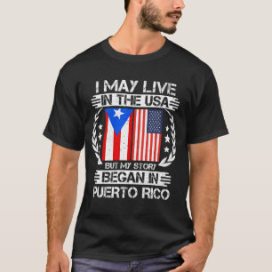 Camiseta Minha História Começou Em Porto Rico