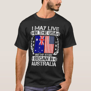 Camiseta Minha História Começou Na Austrália