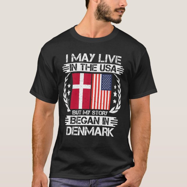 Camiseta Minha História Começou Na Dinamarca (Frente)